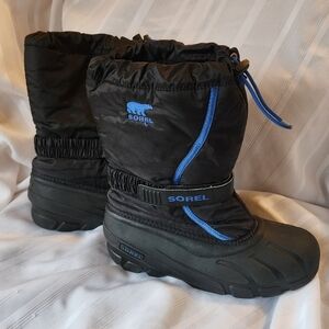 Men's Sorel 1638081010  Black/Blue Snow Boots Size 7
